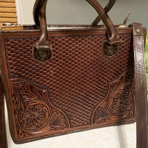 American darling hand tooling leather bag